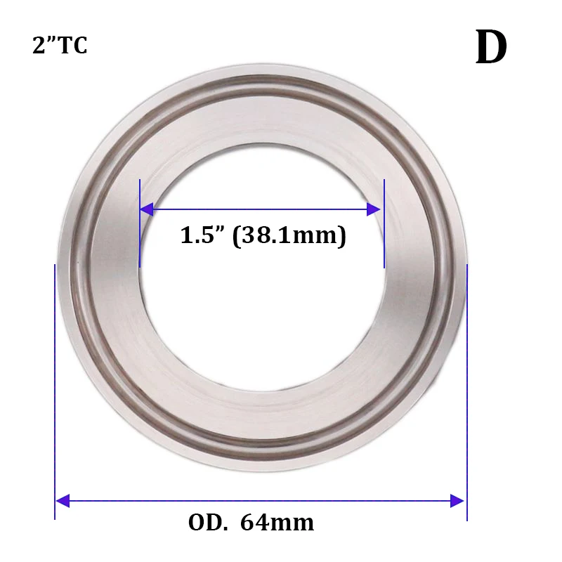 " Tri Clamp(64 м OD) торцевая крышка с сварным отверстием санитарно 304 нержавеющая сталь Homebrew пиво и ремесло пивоварения фитинг