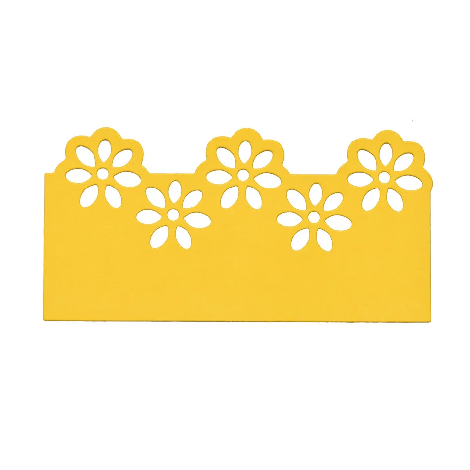  Naifumodo Flower Border Metal Cutting Dies Lace Invitation Scrapbooking Craft Dies Embossing Stenci - 4000511866333