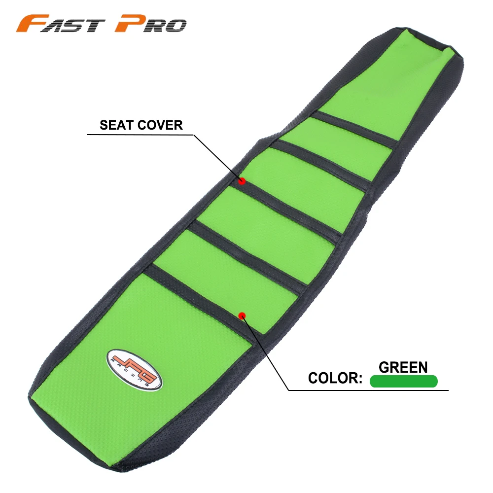 Motorcycle Pro Rib Ribbed Green Gripper Soft Rubber Seat Cover For KAWASAKI KX125 KX250 1994