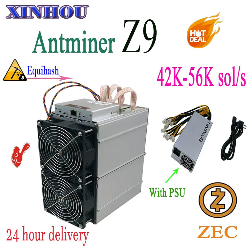 Б/у asic AntMiner Z9 42 k-56 K с БП Equihash ZEC ZEN BTG BTC Майнинг лучше чем Z11 z9mini s9 S17 Innosilicon A9 M20S M3