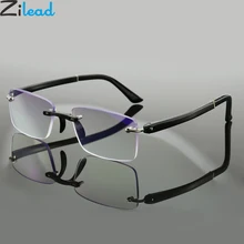 Zilead TR90 с защитой от синего света для чтения очки без оправы очки Prebyopia очки при дальнозоркости, очки для Для мужчин Для женщин