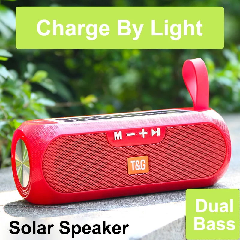 

Solar Outdoor Bluetooth Speaker Portable With FM Radio 10W TWS 5.0 Wireless Column Music Box Boombox MP3 TF USB AUX Loudspeaker