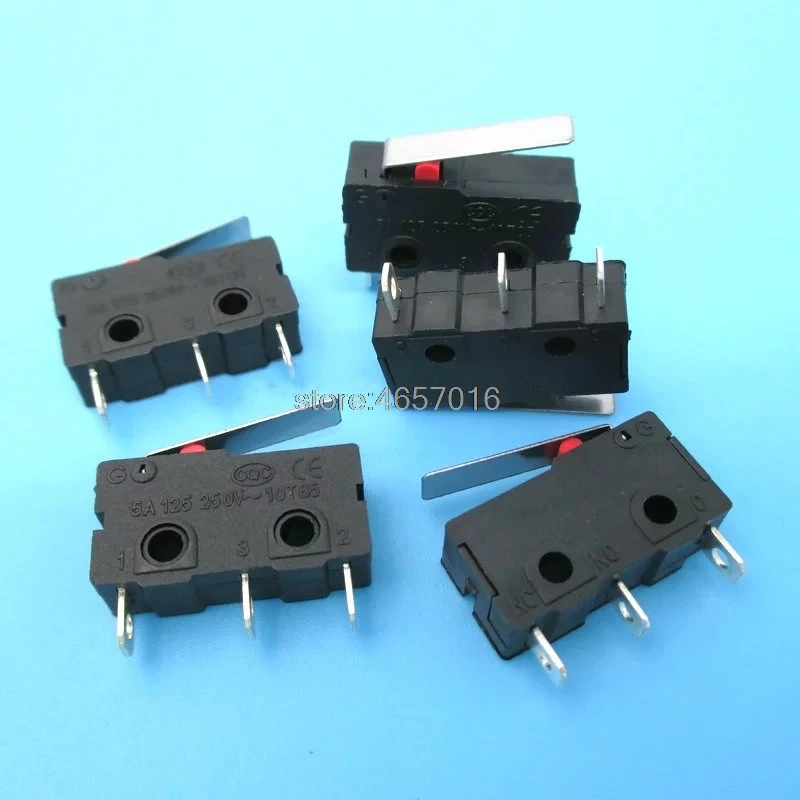 5pcs  250V 5A Quality 3 Pin Tact Switch Sensitive Microswitch Handle KW11-3Z K89 