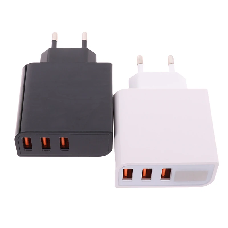 1PC Европейский стандарт 3USB порт многофункциональная шт.; Штепсель для зарядки с светодиодный дисплей
