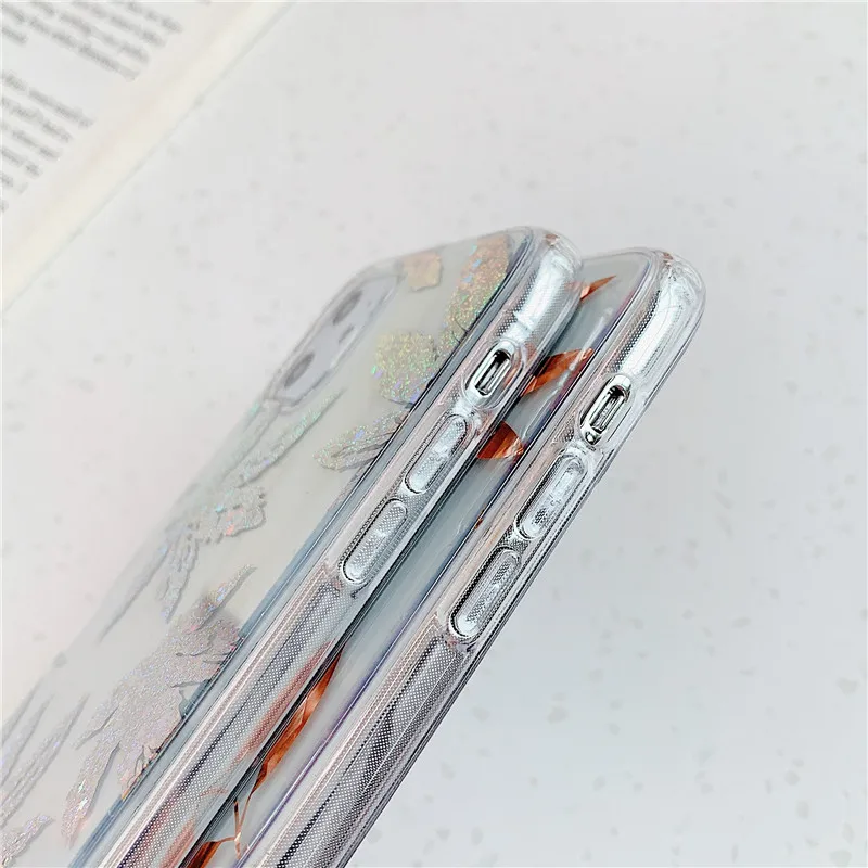 Чехол для телефона moskado с покрытием в виде листа для iPhone 11 Pro Max X XR XS MAX 7 8 7 Plus, жесткая задняя крышка, художественный лист, чехол для телефона, блестящий чехол