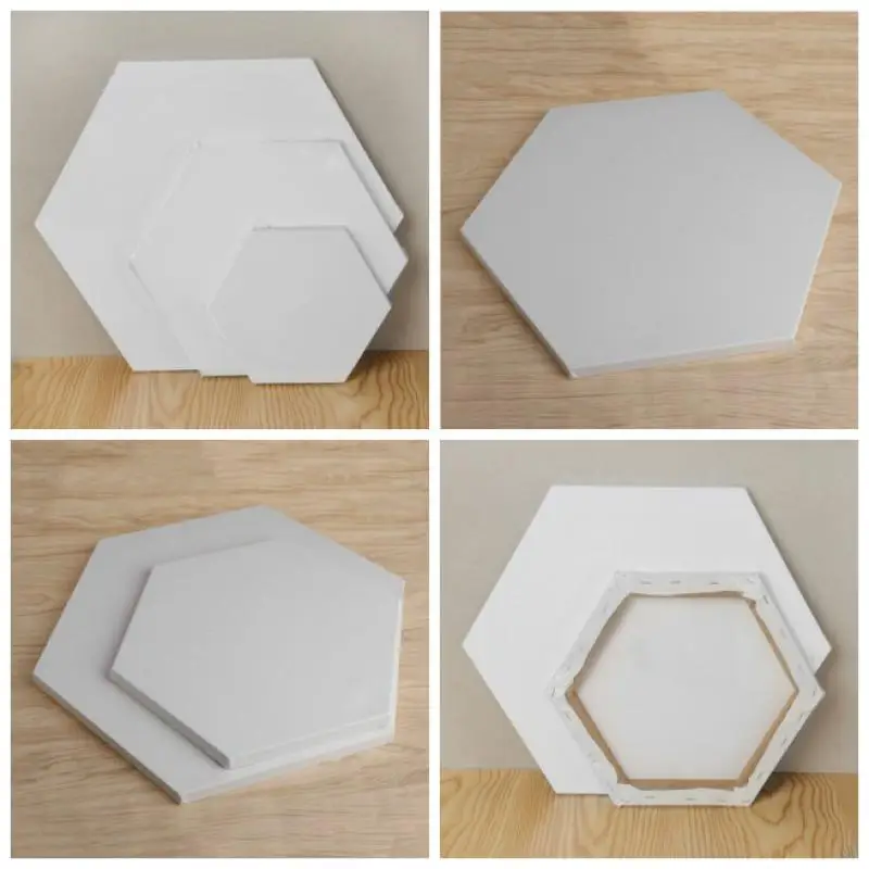 

20cm/30cm/40cm Hexagon Cotton Wood Frame for Canvas Oil Painting Artist Painting Canvas Blank Cotton Canvas Panels