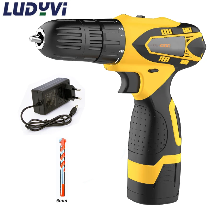 

Cordless Drill Screwdriver 12V 16.8V Battery Electric Drill Multifunction Power Tools 2-Speed 18 Torque Mini Drill Machine