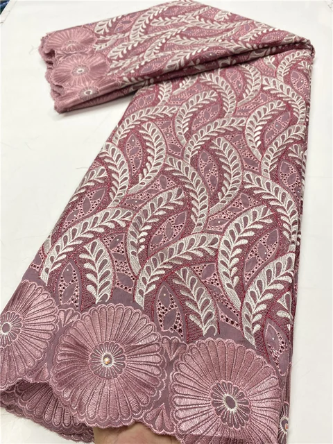 African Cotton Lace Fabric 2021 High Quality Swiss Voile Lace In Switzerland Nigerian Lace Fabrics For Wedding Dress YA3410B-5 Picture 11
