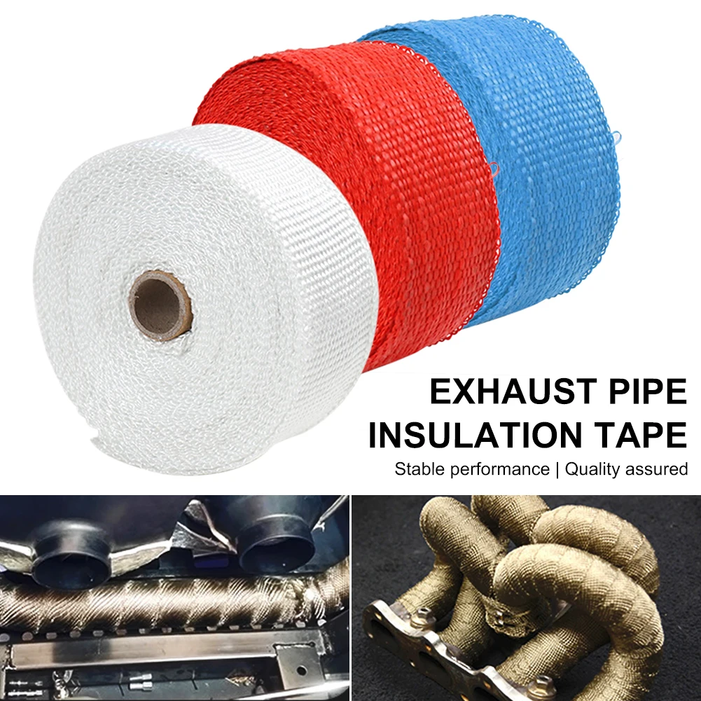 5cm*5m Fiber Glass Exhaust Heat Wrap Manifold Header Pipe Thermal