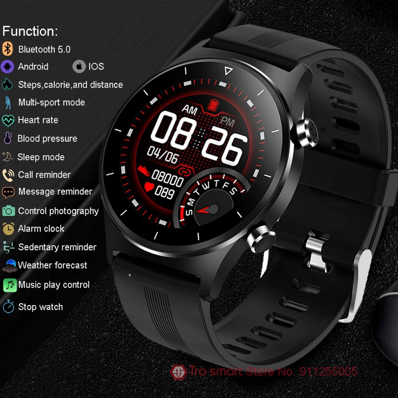 New 2021 Smart Watch Men Male Smartwatch Electronics Smart Clock For Android IOS Fitness Tracker Touch Smart-watch