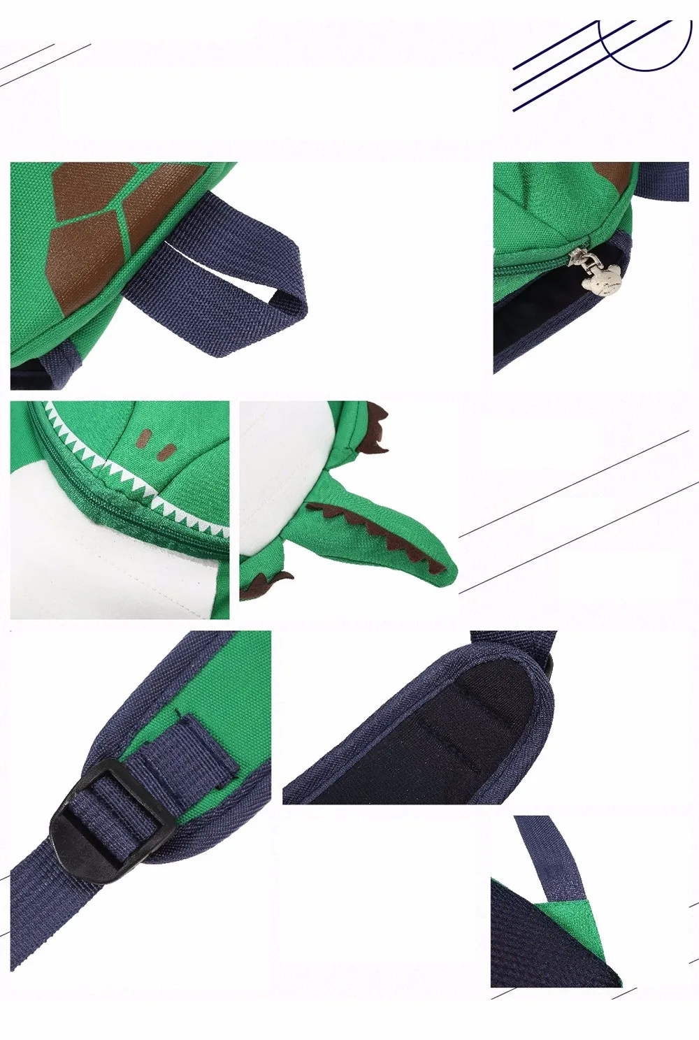 Cartoon Dinosaur Backpack Children Kindergarten School Bag High Quality Waterproof Adjustable Shoulder Strap Kids Backpack