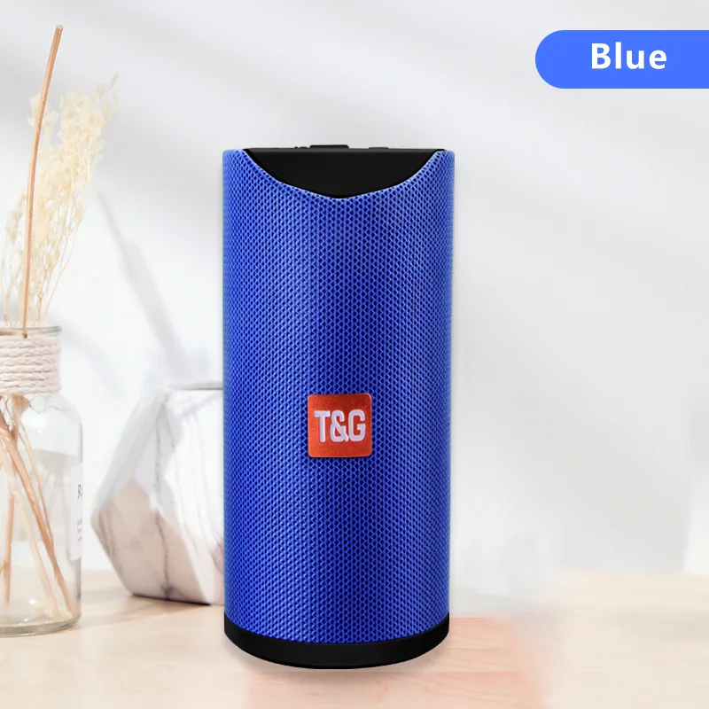 TG113 портативный Беспроводные динамики bluetooth водонепроницаемый стерео Колонка внешний динамик с FM радио MP3 коробка басового звука - Цвет: Blue