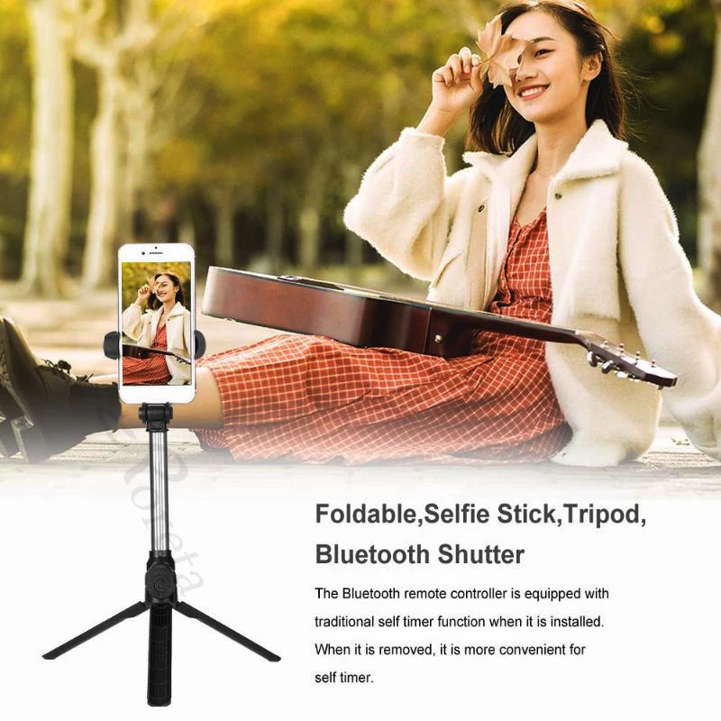 Roreta Беспроводная Bluetooth селфи палка портативный ручной монопод складной мини штатив с кнопкой спуска затвора для Iphone IOS Android