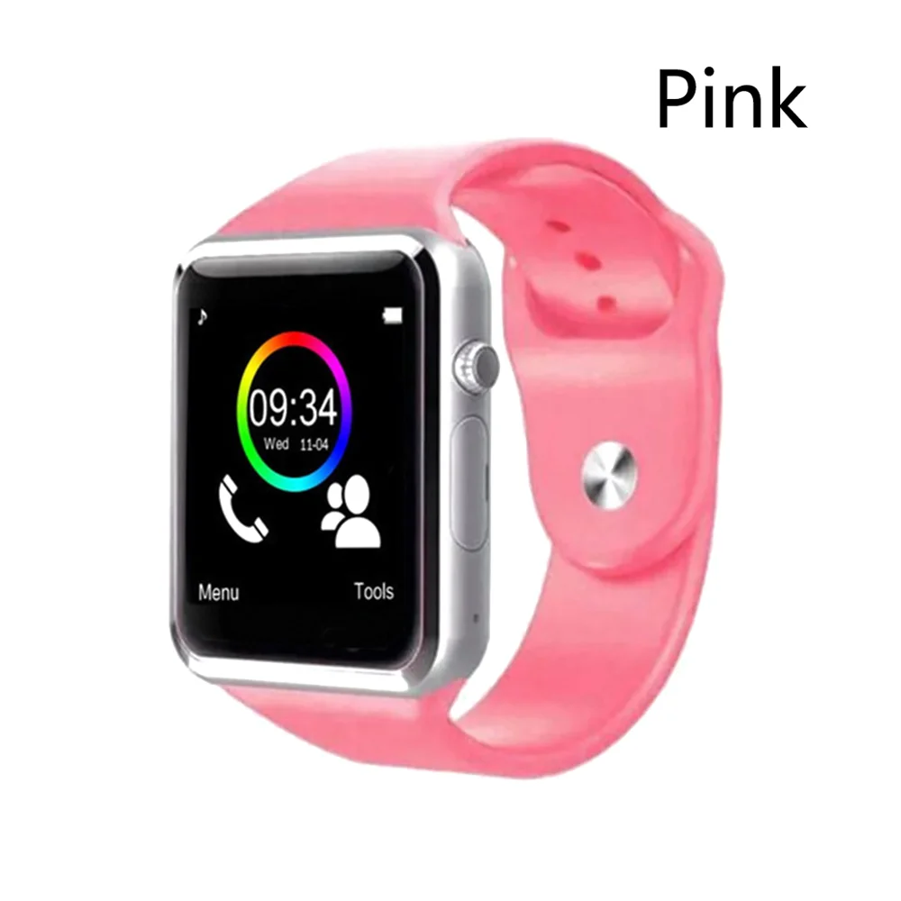 pink A1, наручные часы, Bluetooth, Смарт-часы, спортивные, шагомер, с sim-камерой, Смарт-часы для смартфонов Android, мужские, wo, мужские Смарт-часы - Цвет: pink