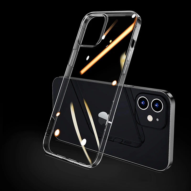 Ультратонкий Прозрачный Роскошный чехол для iPhone 11 Pro Max 12 Mini 5 4 дюйма X XS XR 7 8 Plus