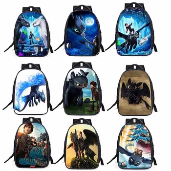 

Dragon 3 Toothless light Fury Anime Night Fury Primary school student Backpack Big capacity burden backpack