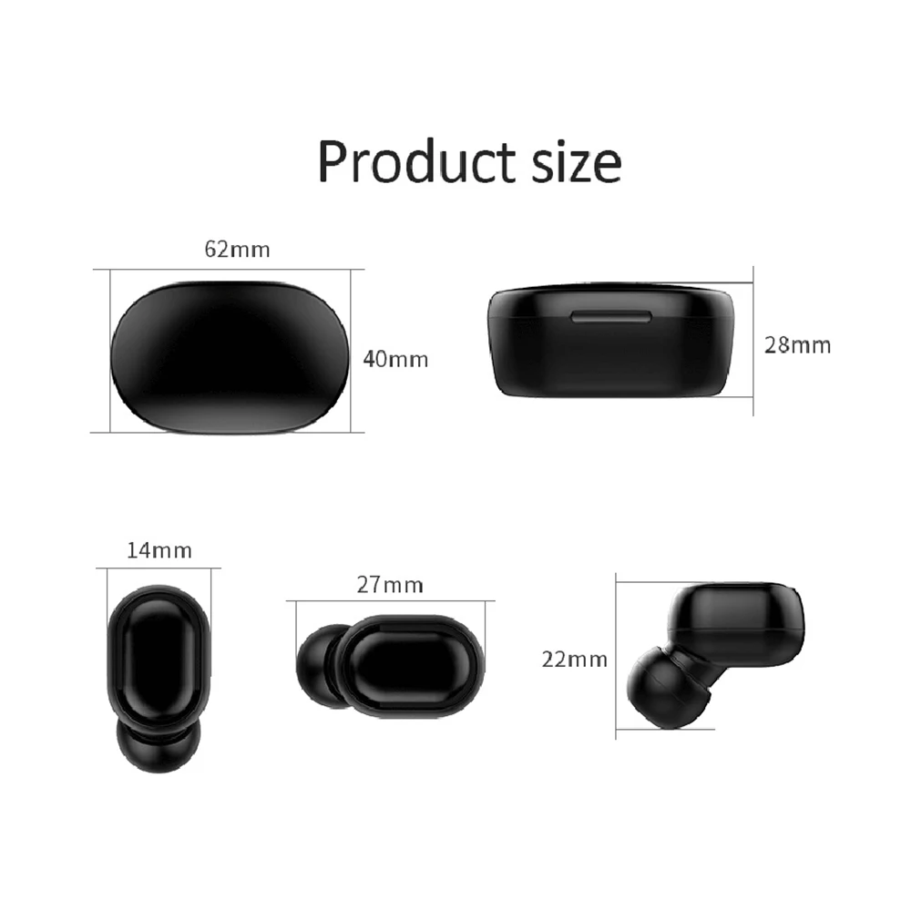 A7S Wireless Earphones BT 5 0 Headphones TWS Stereo Earphones Button Control LED Power Display HiFi Stereo Sound Long Playtime