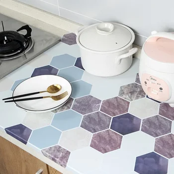 

Hexagon Brick Kitchen Oil 3D DIY Decor Stickers Home Bathroom Self-adhesive Wall Stickers Waterproof