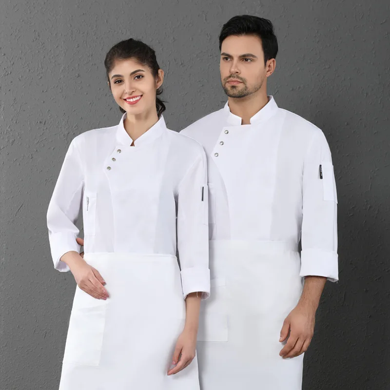 Food Service Chef Jacket Restaurant Hotel BBQ Kitchen Uniforms Catering Overalls Breathable Barista Baker Work Uniform | Тематическая