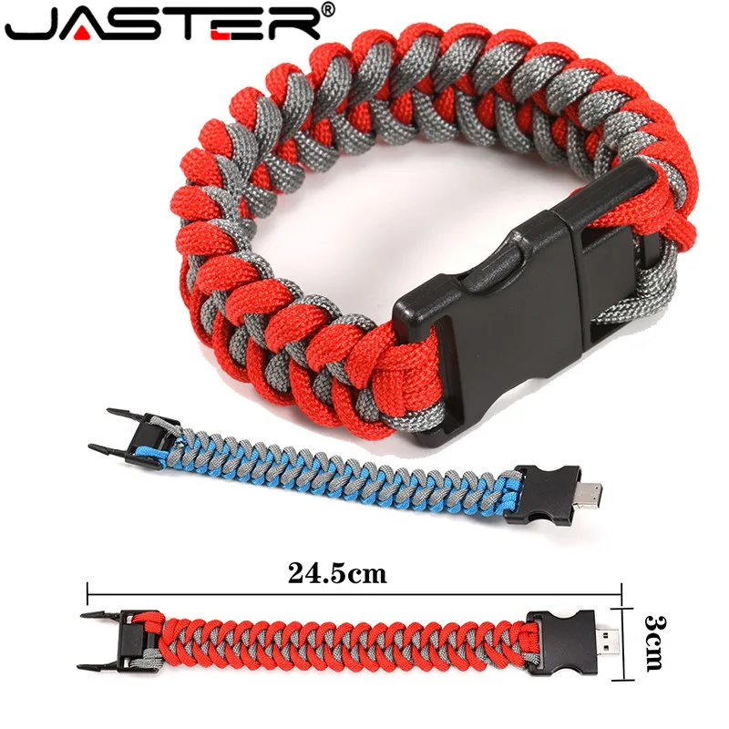 Nylon Braided Bracelets USB flash drive Pen drive Outside U disk Bracelets U stick 4GB 8GB 16GB 32GB 64GB 128GB External Storage