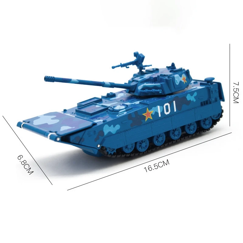 1:50 сплав тяните Назад Танк модель высокая моделирования амфибия штурмовой автомобиль музыка флэш детские игрушки