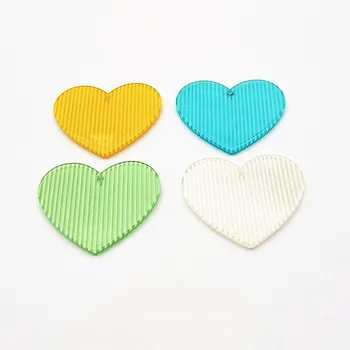 

New arrival! 40x34mm 50pcs Acrylic Heart-shape charm for Jewelry Findings/Earrings DIY parts,Jewelry Findings & Components
