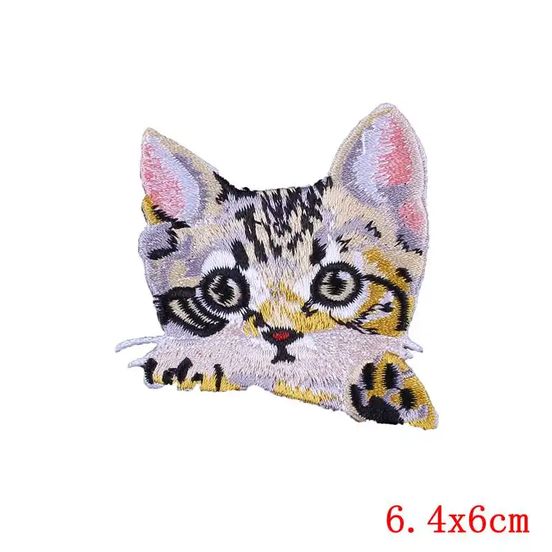PE1685CT Нашивки на одежду мультфильм кошка наклейка пришить значок украшение качество милый рюкзак одежда наклейка для одежды железные нашивки - Цвет: PE1685CT