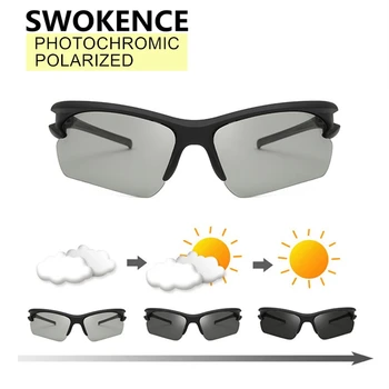 

SWOKENCE Brand Anti Rupture Photochromic Polarized Sunglasses Men Women Classic Design Sports Sun Glasses Fishing Optics SC58