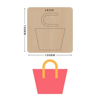

Bag knife mold mold wood die cutting die decoration, model L0350, suitable for common die cutting machines on the market