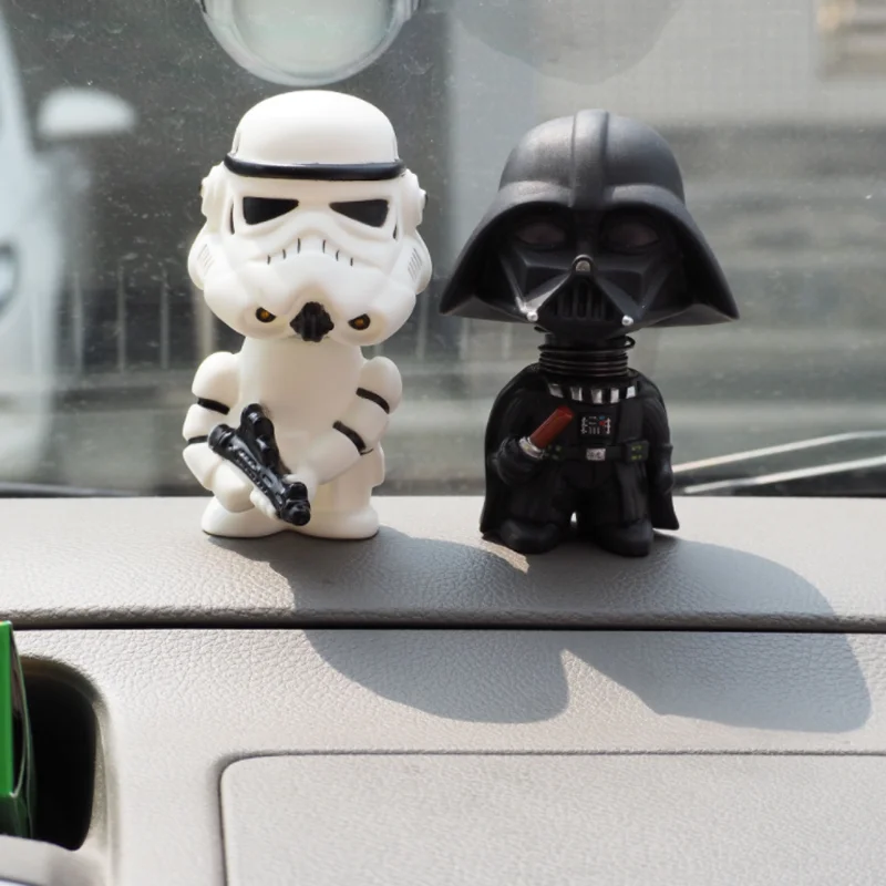 

11cm Star Wars Figure Action Darth Vader Action Figure Toy Bobble Head Star Wars Figures For Children Kids shake head Toys decor