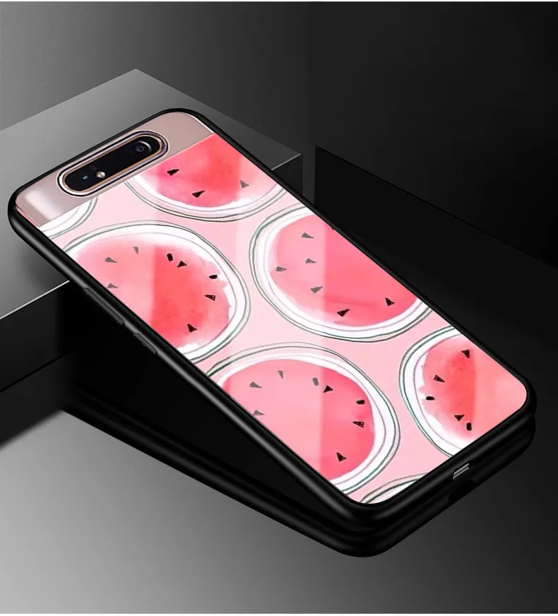 27 Чехол для samsung Galaxy A80, жесткое стекло для ПК, чехол для телефона, черный ТПУ, Бампер для samsung A80 Galaxy A80 A 80, чехол A805 - Цвет: 27
