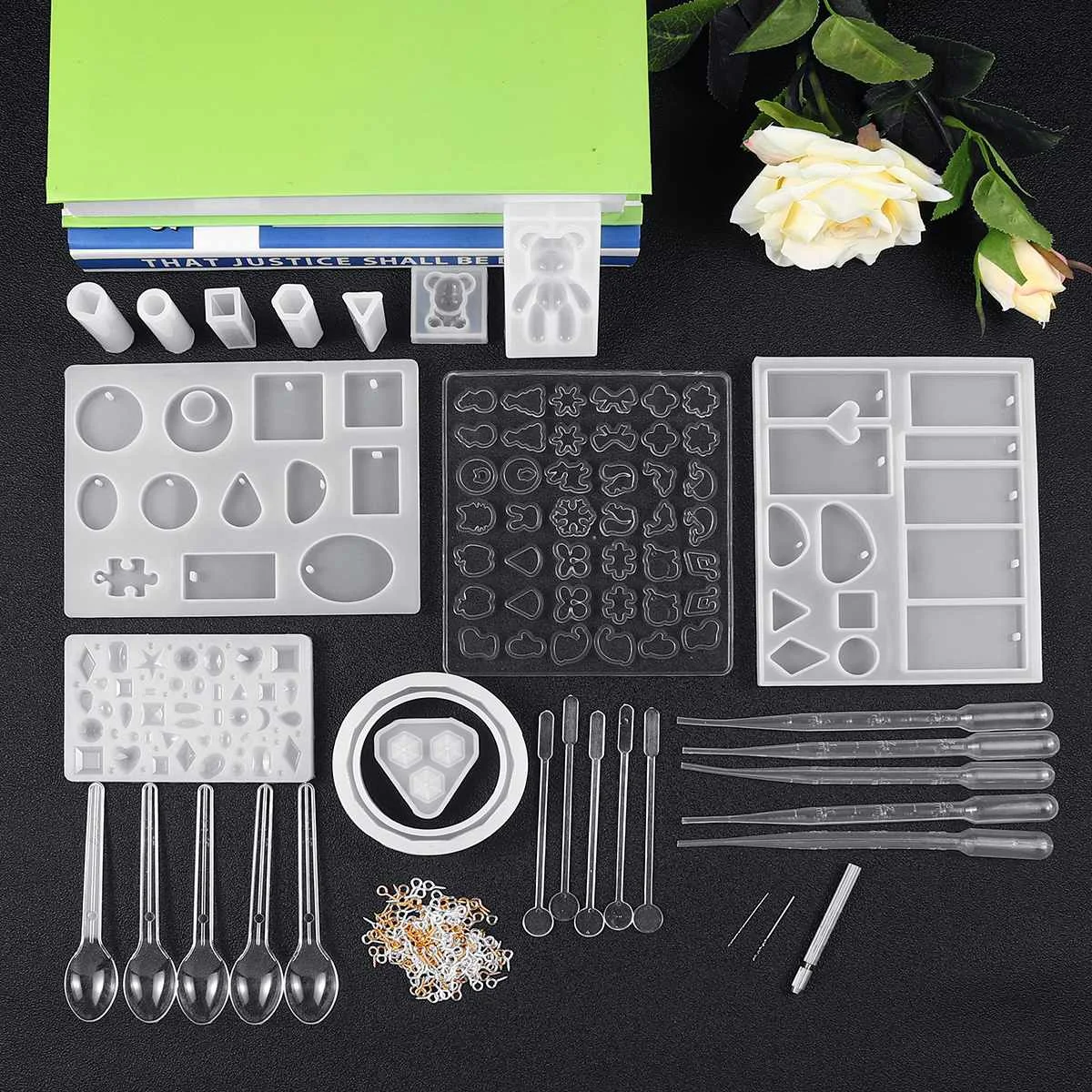 229 шт. литьевая форма из смолы DIY литьевые формы из смолы силиконовая Подвеска для изготовления ювелирных изделий литьевая форма кулон инструмент Diy Изготовление ювелирных изделий