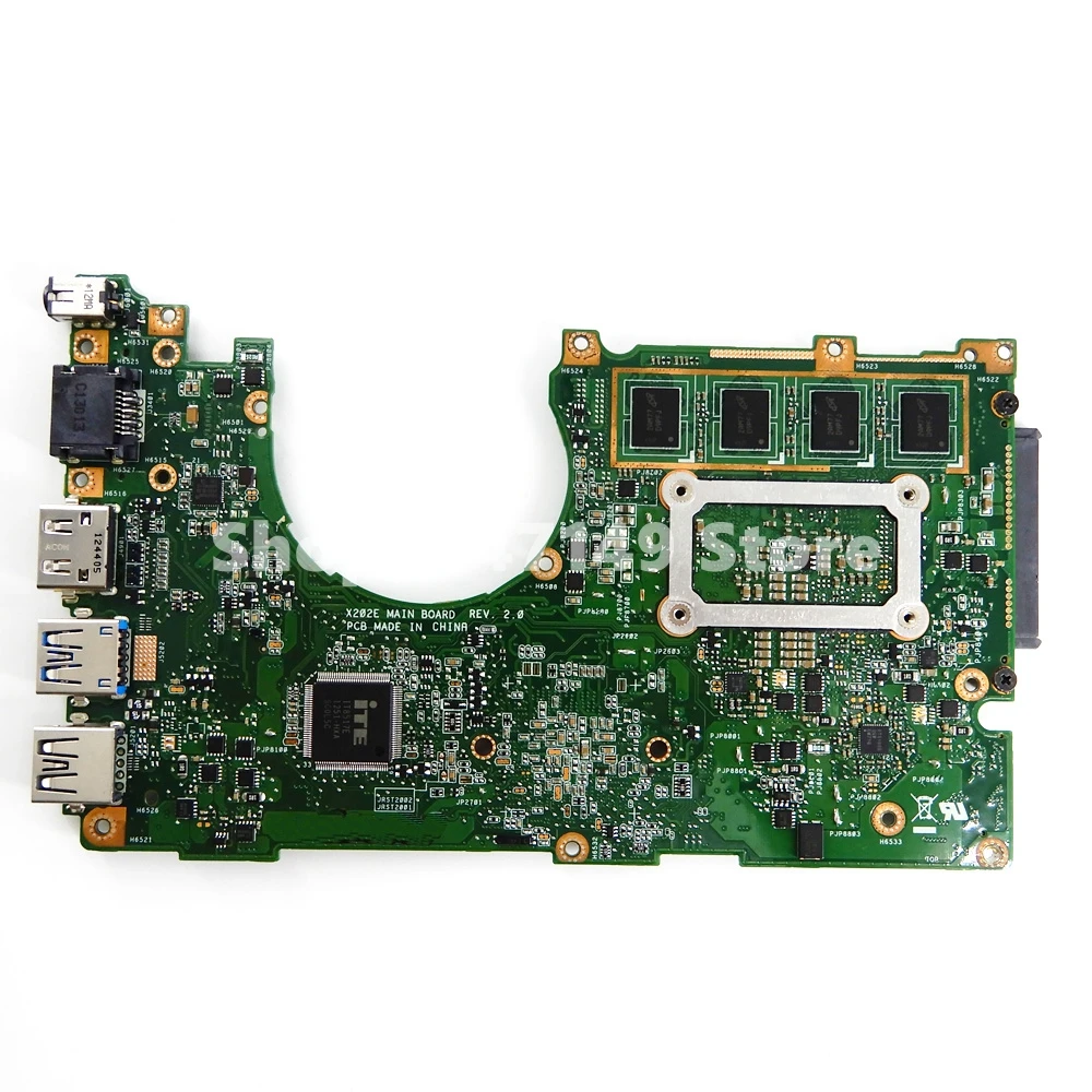  X202E I3-3217 CPU 4GB RAM Motherboard REV 2.0 For ASUS X202 X202E S200E X201E S200 Laptop Notebook 
