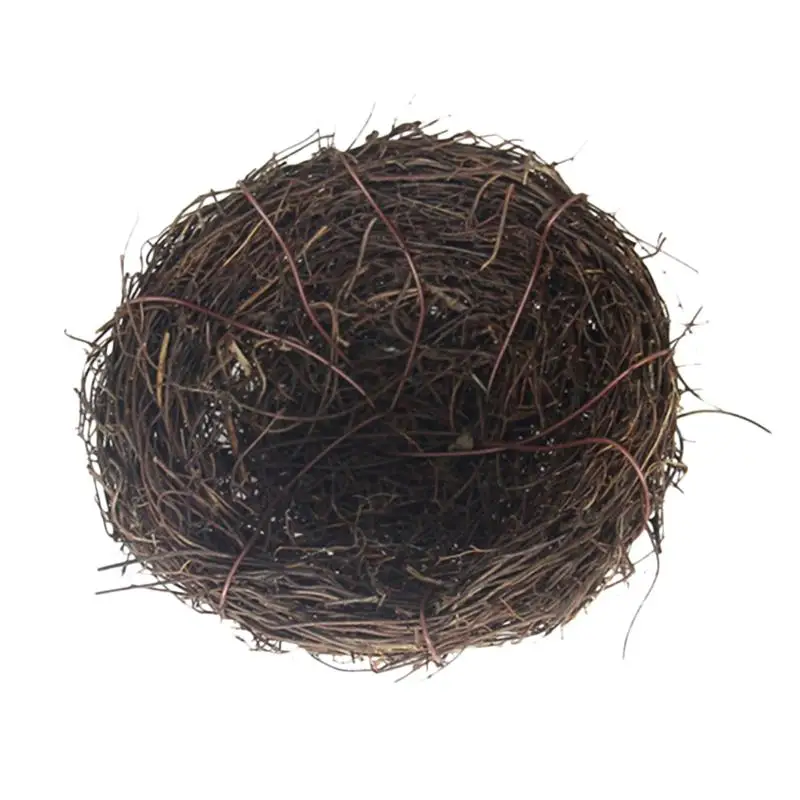 

25/30/35cm Bird Nest Simulation Rattan Bird Nest Bird Nest Model Easter Bird Egg Ornament for Easter Day Party DIY Decor