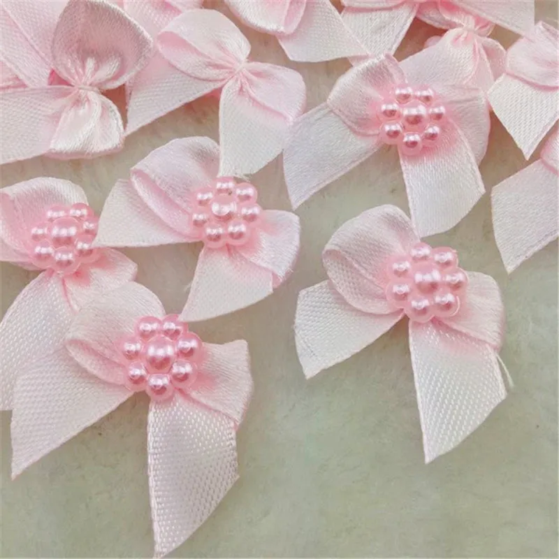 Mini Satin Ribbon Flowers Bows Gift Craft Wedding Decoration 50pcs satin ribbons ribbon decoration ribbon supplies satin ribbon