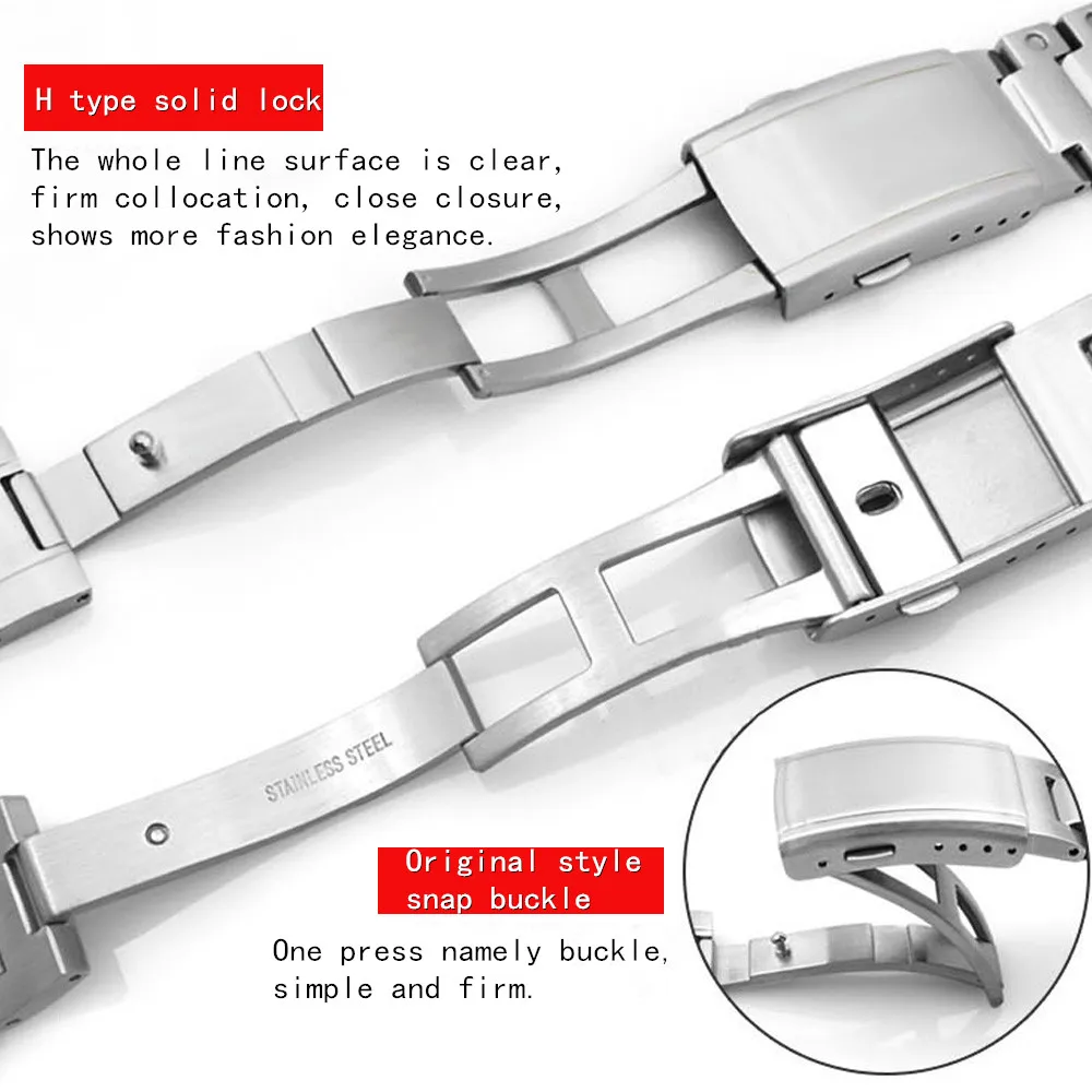 Серебряный набор обновления модификации ремешок для часов ободок/Чехол DW5600/5610 Металл 316L нержавеющая сталь Ремешок