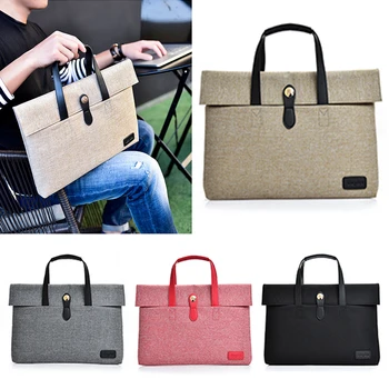

Simple Office Men Portable laptop tote bag for Macbook 15.6 inch Women Business Document sleeve case briefcase Notebook HandBag