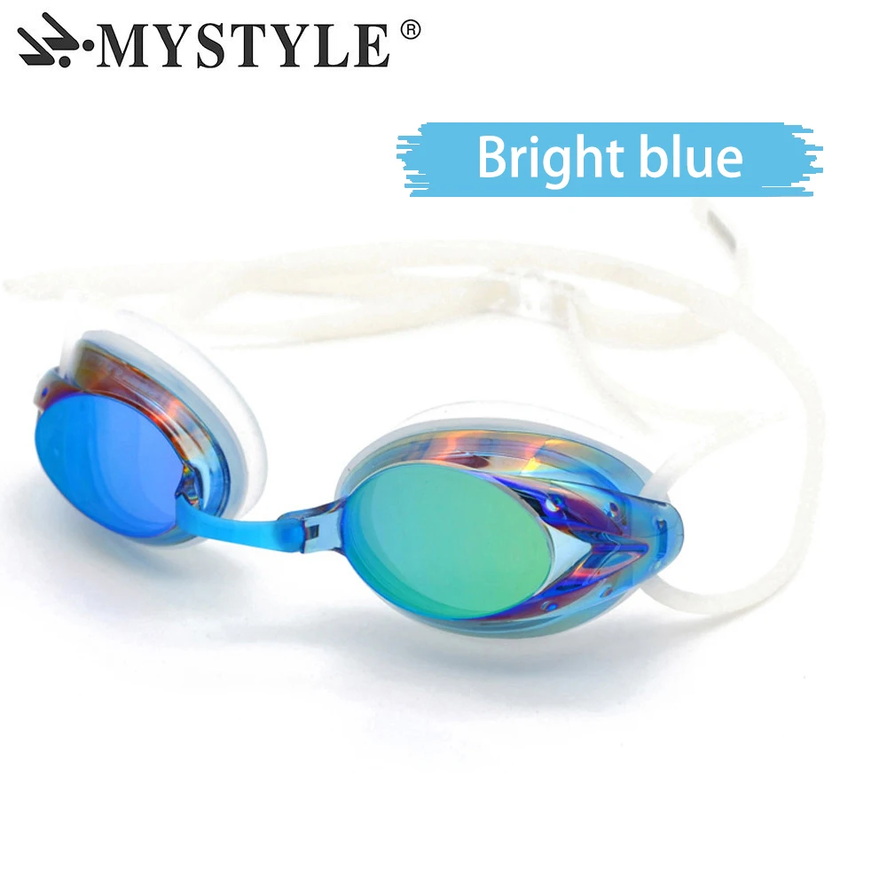 Очки для плавания для взрослых, защита от ультрафиолета, водонепроницаемые, противотуманные, одежда для плавания, очки для профессионального плавания, очки для мужчин/женщин, очки для плавания - Цвет: Blue