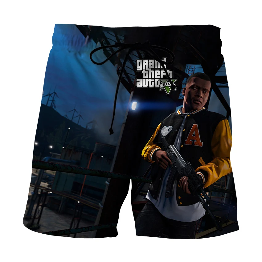 Grand Theft Auto Game GTA 5 shorts 2021 Summer pants Cool GTA5 Men Swim