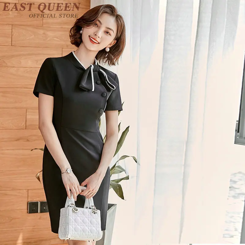 Summer Sap Beautician Uniform Business Office Ladies Work Wear Bow Ol Front Desk Jewelry Store Workwear Massage Clothing AS129 |