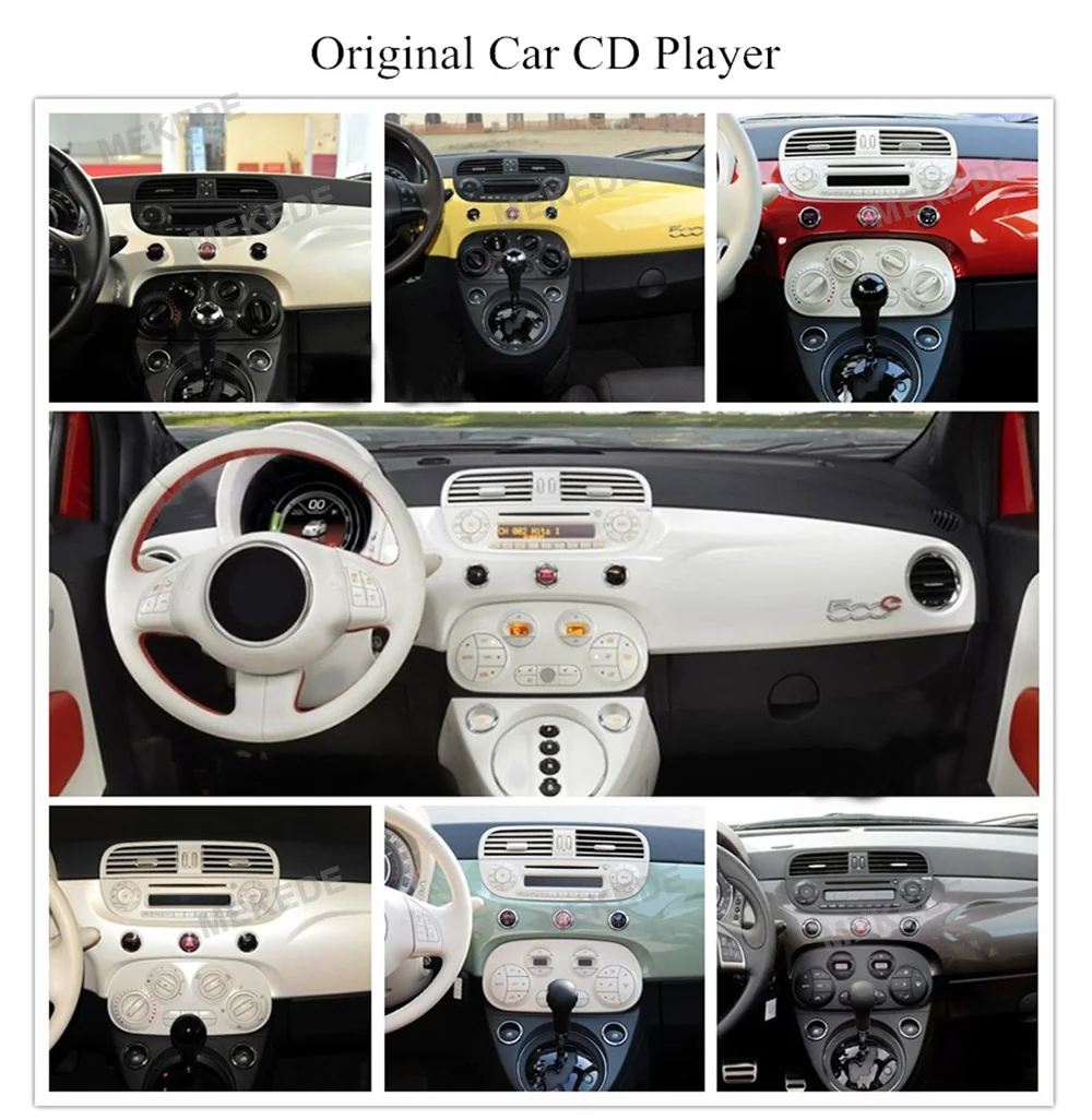 MEKEDE ips DSP 1024X600 Автомобильный gps Android 9,0 Bluetooth четырехъядерный автомобильный Dvd медиаплеер для FIAT 500 автомобильный радио мультимедиа