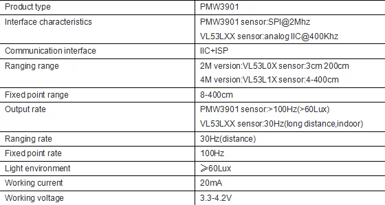 PMW3901 модуль оптического потока с фиксированной точкой Лазерный диапазон Minifly четыре оси 2 м/4 м дополнительный модуль