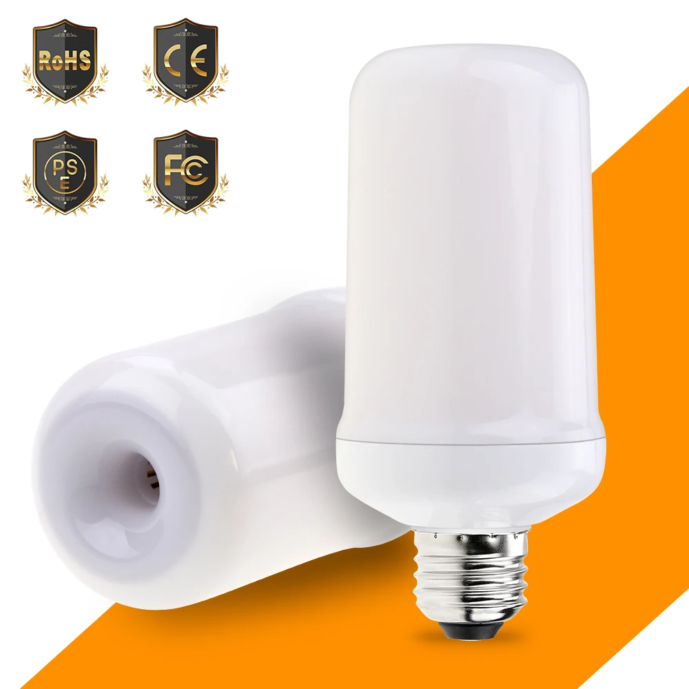 

E14 LED Flame Lamp Fire Light Bulb E27 Corn Bulb Flame Effect LED Light 220V E26 Burning Flickering Emulation Decor LED Lamp 12V