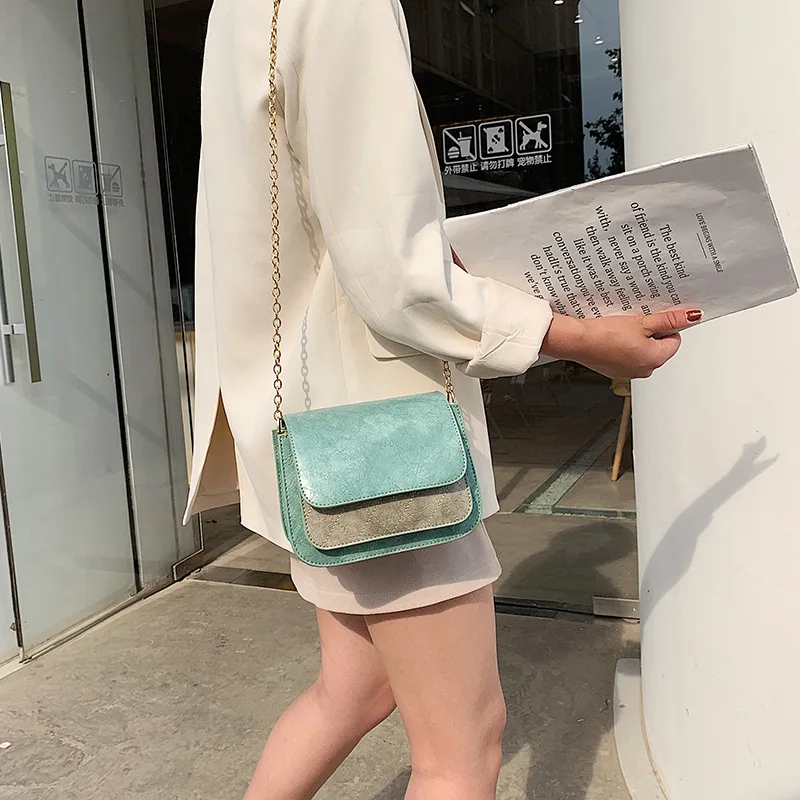 

New Korean version of one-shoulder bag mini-chain Xiaofang Baogang Fengbaitao oblique Bag in 2019