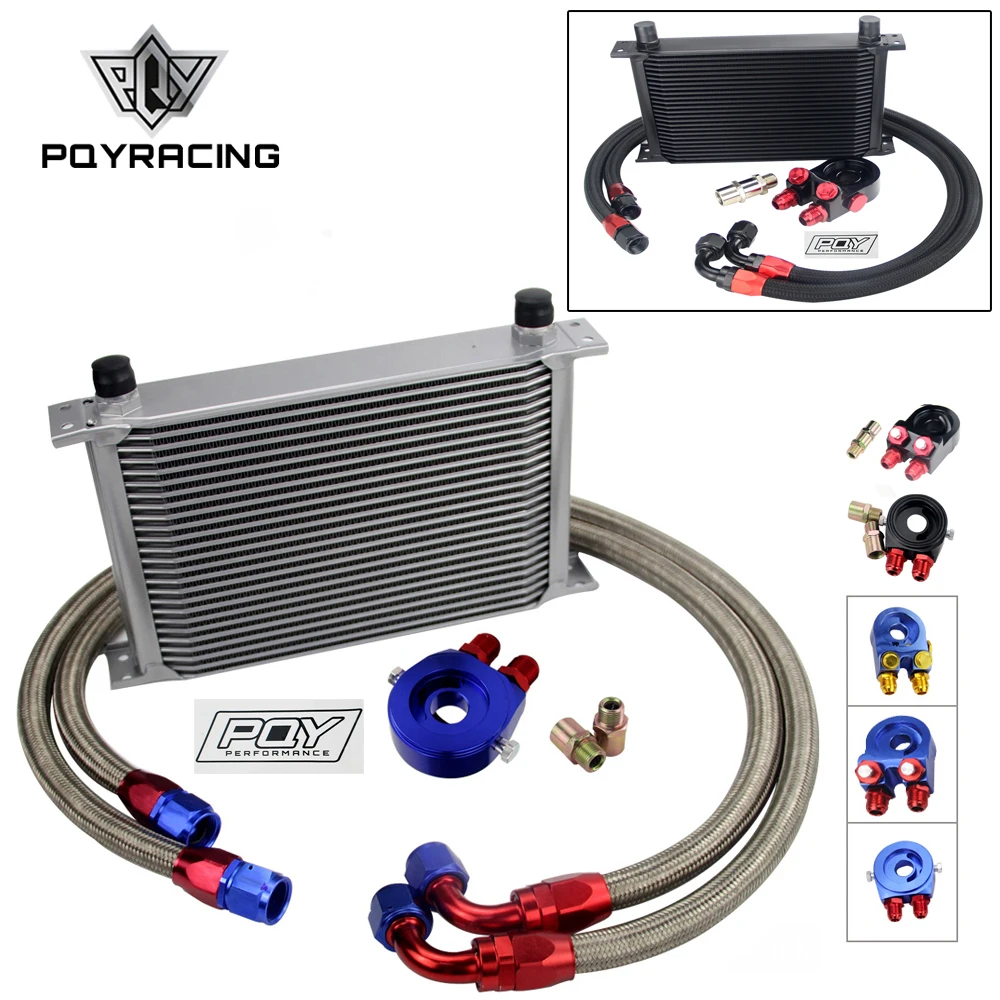 25 Rows Oil Cooler AN10 Universal Engine Transmission Oil Cooler Kit