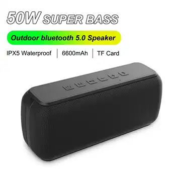 

50W bluetooth Speaker Column Soundbar Portable bluetooth 5.0 IPX5 Waterproof TWS Heavy Bass Loundspeaker Subwoofer Boomboxes