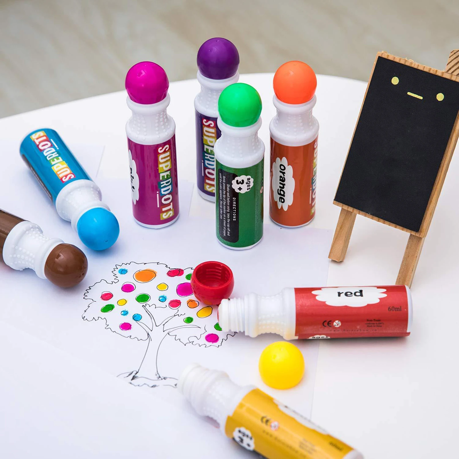 8 Colors Dot Markers Bingo Dabbers Washable Non-toxic For Kids Toddlers Painting  Art Craft Supply No Mess Easy Grip - Fabric Decorating - AliExpress