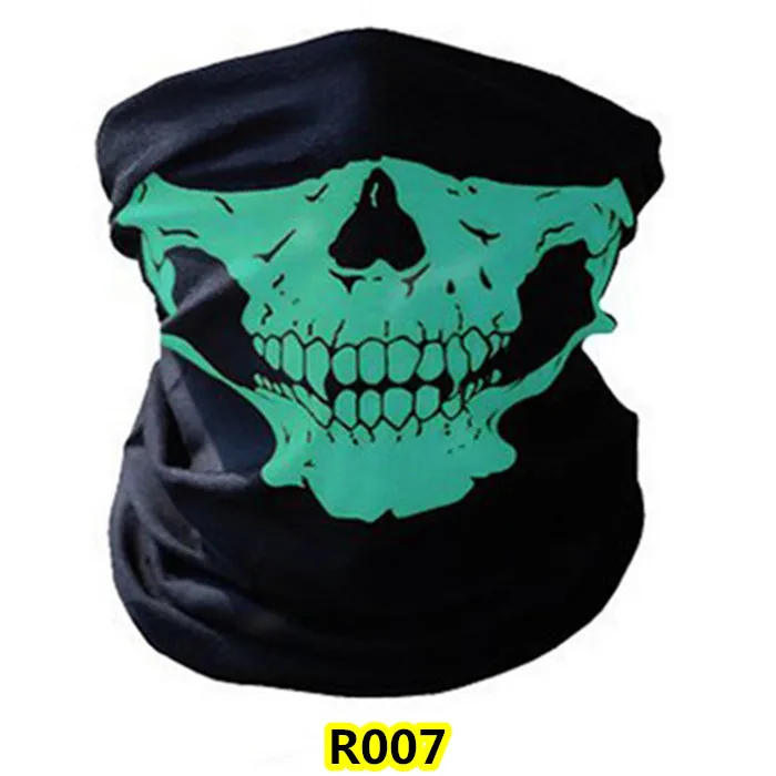 R007 Scarf Мужской шарф, бандана для езды на Хэллоуин, женский платок, лыжная маска с черепом, маска на половину лица, шарф-призрак, шарф на шею, шарфы для походов, волшебный шарф, Вечерние Маски - Цвет: R007 Scarf