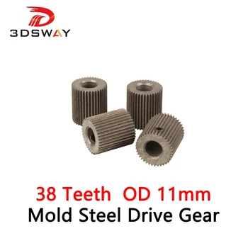 

High Quality 3D Printer Accessories Extrude Wheel 38 Tooth Mold Steel Linear Extruder Filament Drive Gear for Extruder 1pcs
