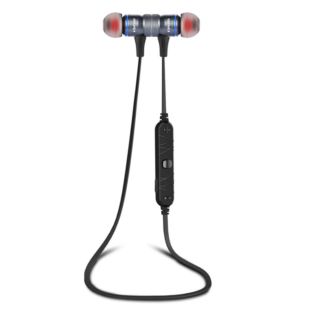 Awei A920BL bluetooth наушники с микрофоном, шумоподавление, стерео наушники-вкладыши, беспроводная Спортивная bluetooth гарнитура для телефонов, Новинка - Цвет: Grey